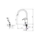 Mora MMIX K5 Sanette Spültisch-Einhebelmischer mit Absperrventil