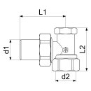 Schlösser Heizkörperverschraubung Eckform DN15 1/2"