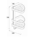 Roman Dietsche Design Eck-Duschkorb - 2 Etagen