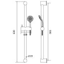 Beitz & Walz AQVABASIC III Brauseset 60cm 1-strahlig chrom