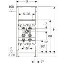 Geberit Duofix Waschtisch-Element 1120 mm für Standarmatur mit 2 Wasserzählerstecken