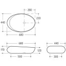 Beitz & Walz AqvaCeramica Aufsatzbecken 690 x 435 mm...