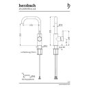 Herzbach DEEP BLACK Einhebel-Waschtisch-Armatur M-SIZE