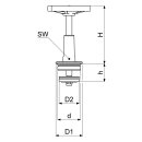 Schlösser DN32 - 1 1/4" Schrägsitzventil - Oberteil