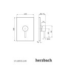 Herzbach DESIGN iX Brausebatterie Unterputz Edelstahl