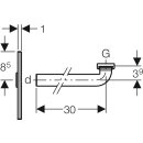 Geberit Fertigbauset für Waschtisch-Element, mit Unterputz-Geruchverschluss, G 11/4", Kunststoff, weiß