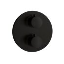 Herzbach DEEP BLACK Unterputz Thermostat round für 2 Verbraucher