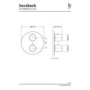 Herzbach DEEP BLACK Unterputz Thermostat round für 2...