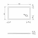 Schröder Rechteck Duschwanne Flat Corner E 140x80x2 cm