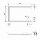 Schröder Rechteck Duschwanne Flat Corner E 140x90x2,5 cm