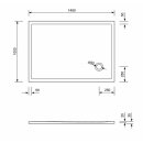 Schröder Rechteck Duschwanne Flat Corner E 140x100x2 cm