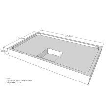 Schröder Duschwannenträger für Flat E 120x75