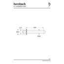 Herzbach DESIGN iX Wandauslauf 160mm Edelstahl