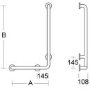 PBA Sicherheitsgriff L-form Links 480mm