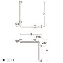 PBA Duschhandlauf 760mm mit Brausehalterstange Links