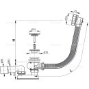 alcadrain Badewannen Ab- und Überlauf A55K Automat