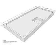 Schröder Duschwannenträger für Flat E 170x80