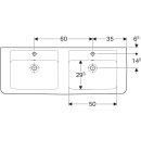 Geberit DWT Renova Plan 1300x480mm weiß