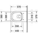 Duravit Tiefspül-WWC ME by Starck Set Rimless 370x570mm