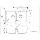 Reginox Amsterdam 20 Küchenspüle mit Doppelbecken grau metallic