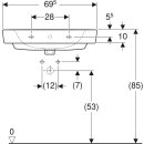 Geberit Waschtisch Renova Plan mit Hahnloch, mit ÜL...