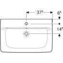 Geberit Waschtisch Renova Plan mit Hahnloch, mit ÜL 750x480mm weiß