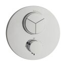 Herzbach Thermostat Push Wannenfüll- und Brausearmatur 3 Verbraucher Unterputz