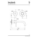 Herzbach NANO Waschtisch-Unterputzbatterie 210mm