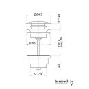 Herzbach DESIGN iX Ablaufventil 11/4" Edelstahl