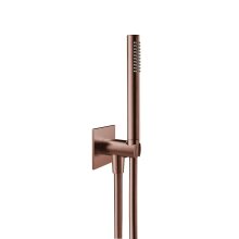 Herzbach DESIGN IX PVD Wannenset mit Konushalter undintegr. Brauseanschlussbogen seven square1600mm Copper