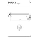 Herzbach DESIGN IX PVD Wandarm seven square für...