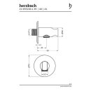 Herzbach DESIGN IX PVD Brauseanschlussbogen seven round...