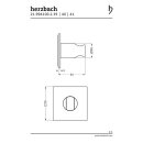 Herzbach DESIGN IX PVD Wandhalter seven square Brass