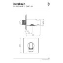 Herzbach DESIGN IX PVD Brauseanschlussbogen seven square...