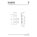 Herzbach LOGIC XL 2  für Universal-Thermostat-Modul eckig Edelstahl gebürstet