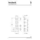 Herzbach LOGIC XL 3 für Universal-Thermostat-Modul eckig Edelstahl gebürstet