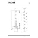 Herzbach LOGIC XL 5 / 5+ Farbset für Universal-Thermostat-Modul Edelstahl gebürstet