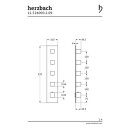 Herzbach LOGIC XL 4 für Universal-Thermostat-Modul Edelstahl gebürstet