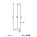 Herzbach Dusch-Wandstange square - 900mm