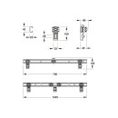 Mepa Wannenleisten Badewanne Stahl/Acryl 3 Stück 700mm