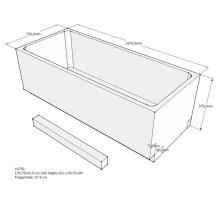 Schröder Badewannenträger für Malibu Eco 170x75