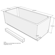 Schröder Badewannenträger für Malibu Eco 160x75