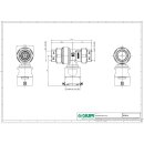 Caleffi 573 Systemtrenner Typ CA 1/2"