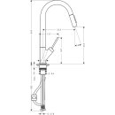 AXOR Starck Einhebel-Küchenarmatur, mit ausziehbarem...