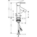 AXOR Starck Einhebel-Waschtischmischer 100 mit Hebelgriff mit Zugstangen-Ablaufgarnitur hansgrohe