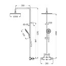 Herzbach DEEP Grey Duschsäule mit Brause-Aufputz-Thermostat