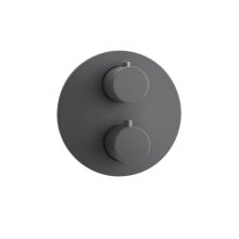 Herzbach DEEP Grey Unterputz Thermostat round für 3 Verbraucher