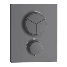 Herzbach DEEP Grey Unterputz Thermostat PUSH square für 3 Verbraucher