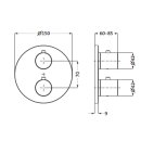 Herzbach DEEP White Unterputz Thermostat round für 1 Verbraucher