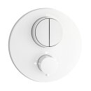 Herzbach DEEP White Unterputz Thermostat PUSH round für 2 Verbraucher